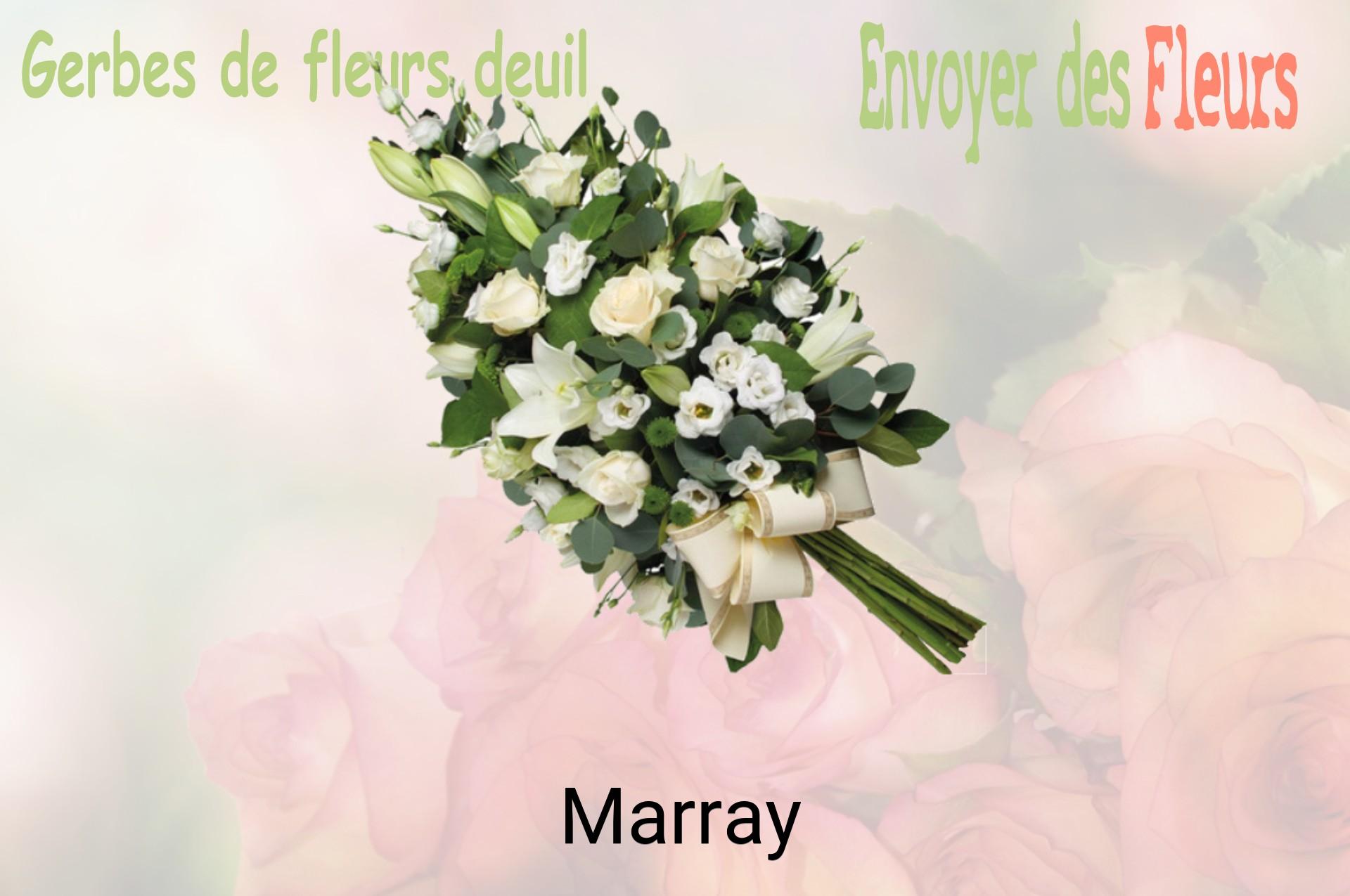 Gerbe de fleurs de deuil livrée à Marray